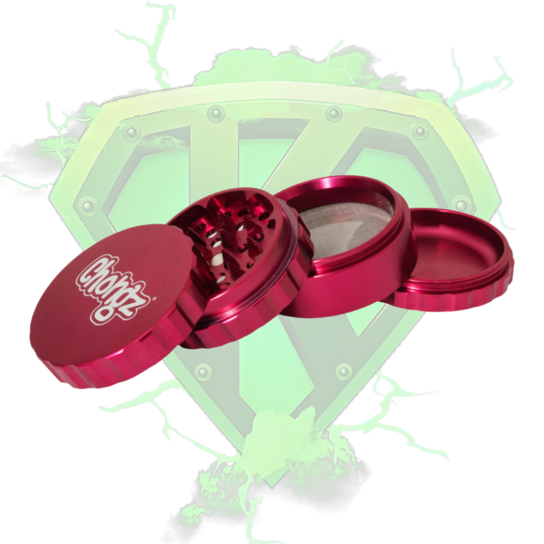 Chongz 63mm 'Rude Boy' Red 4pt Grinder