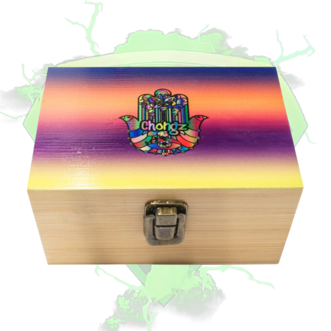 Chongz 'Rainbow Hand' Medium Bamboo Rolling Box