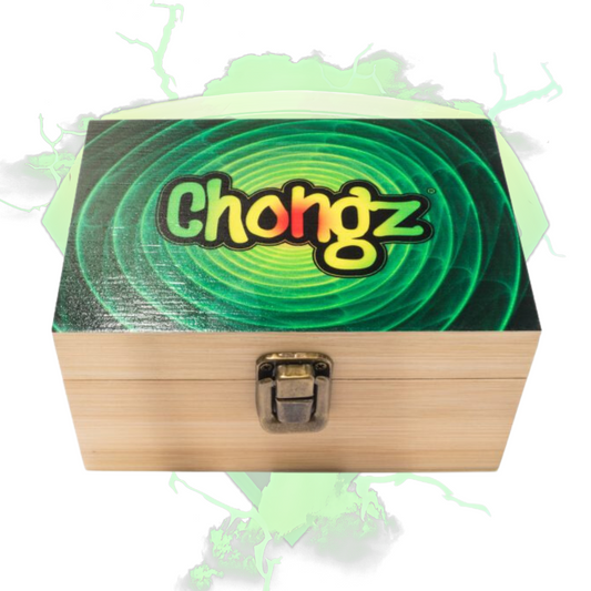 Chongz 'Rasta Spiral' Medium Bamboo Rolling Box