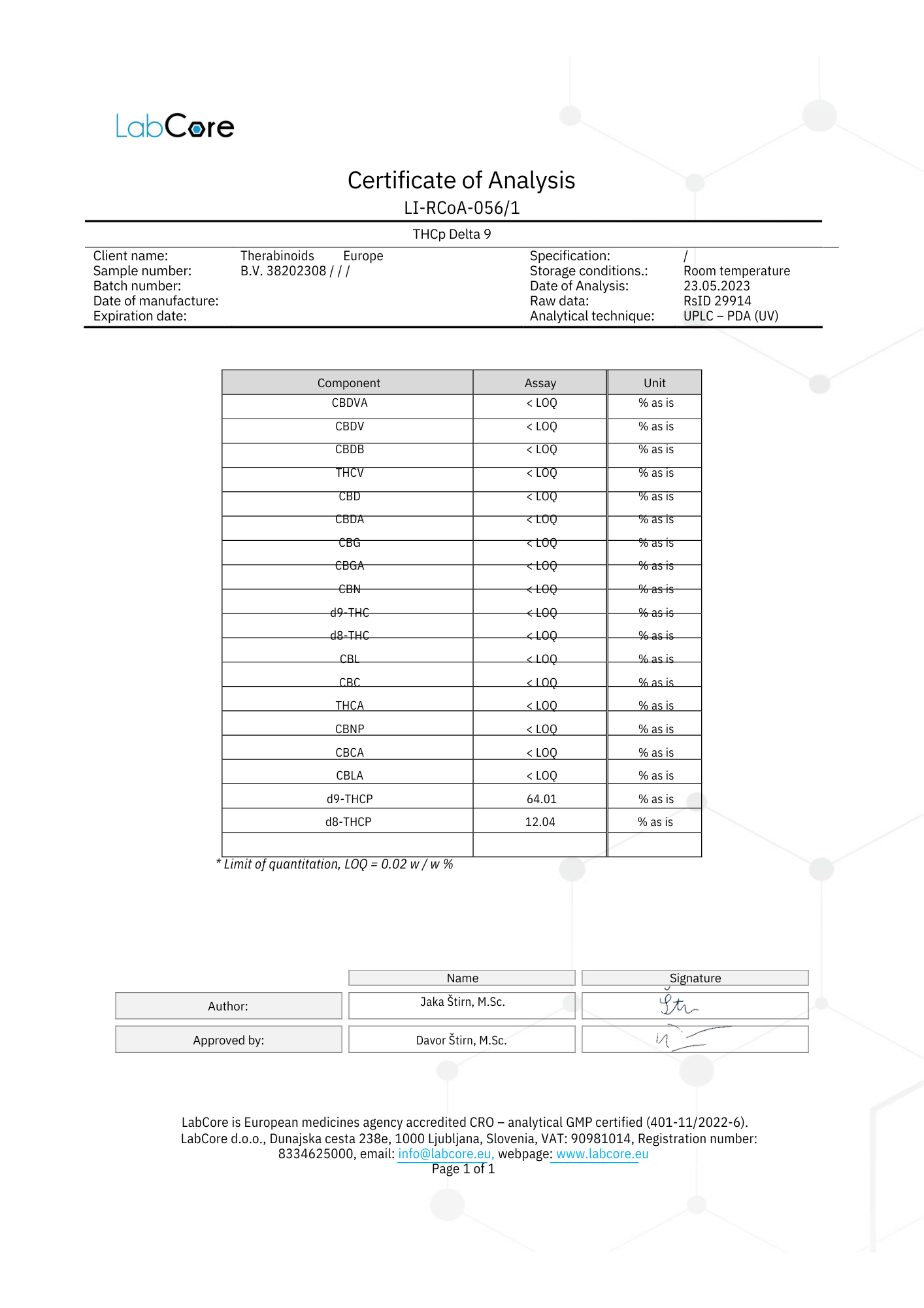 THC-P Cartridge (1ml)