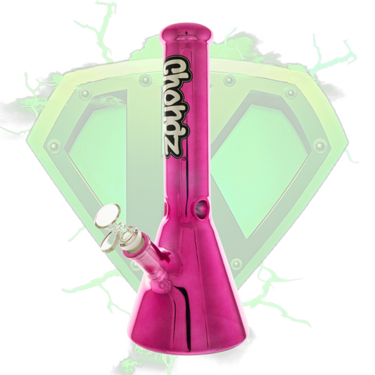 Chongz 32cm 'Ted Bondi' Chromed Glass Bong - Pink