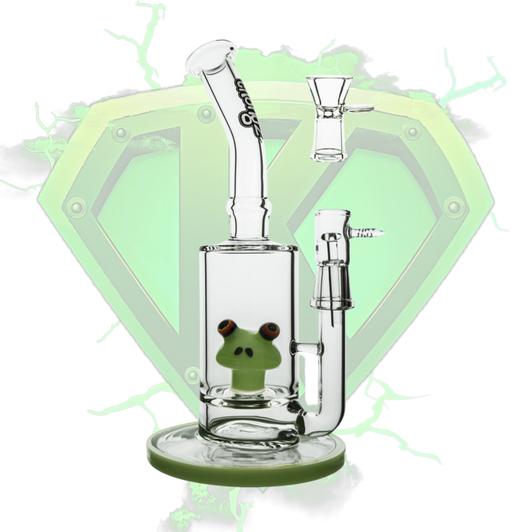 Chongz 27.5cm “Frog Princess” Perc (2 Bowl) Glass Bong